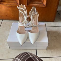 X2B| Shoes | White Heels