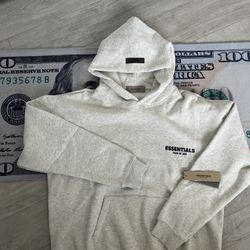Essentials Hoodie (Light Oatmeal, Size Small)