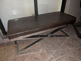 Cushioned bench for lounging