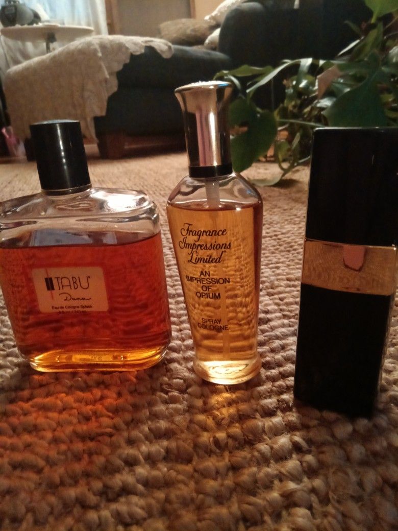 Taboo, Opium, Chanel Perfumes All Partially Used