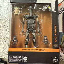 Star Wars Mandalorian Black Series IG-12 & Grogu Droid Action Figure Set
