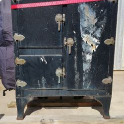 Antique Metal Icebox