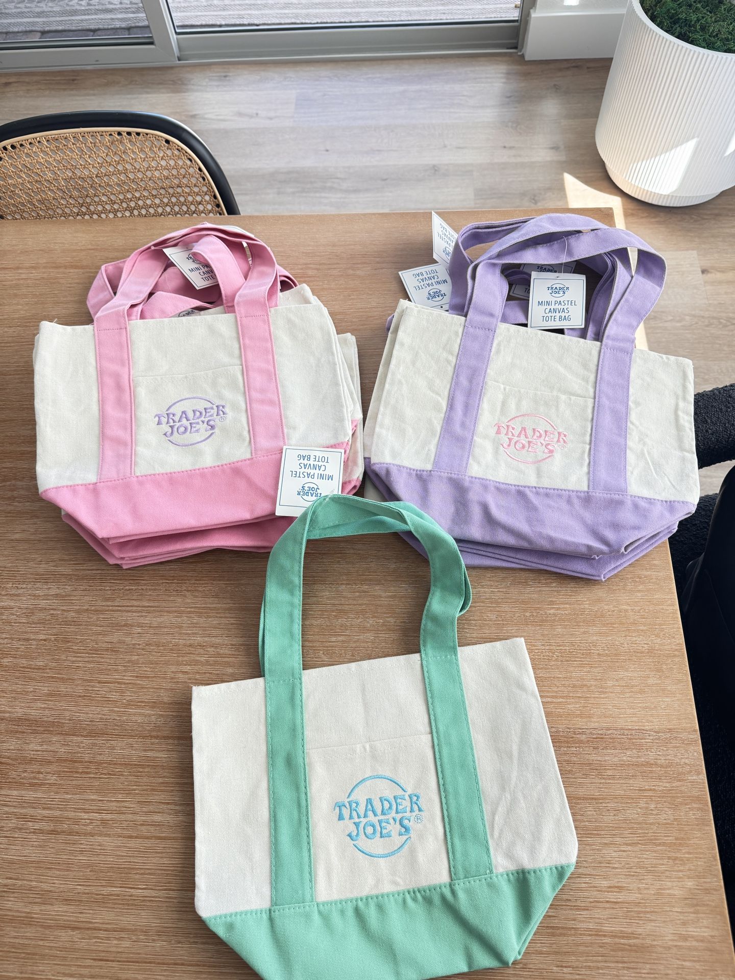 Trader Joe’s Pastel Mini Totes