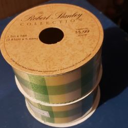 2 New Green Square Ribbons