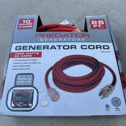 Generator Cord 7500 Watts 30 Amps 