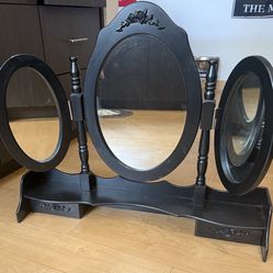 Vanity Tri- Folding Mirror with drawers