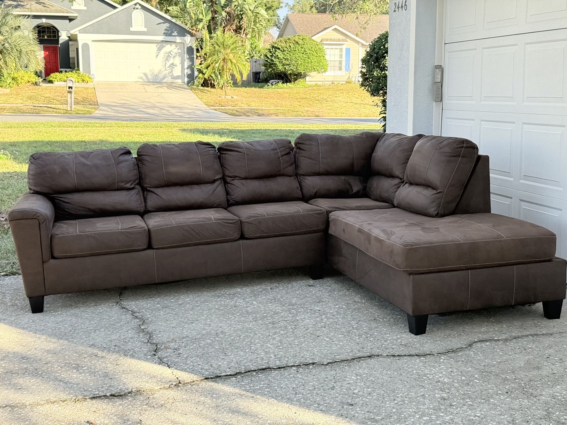 Brown Sectional Sofa – Deep Cleaned & Delivery Available