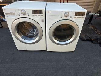 Lg front load washer and gas dryer