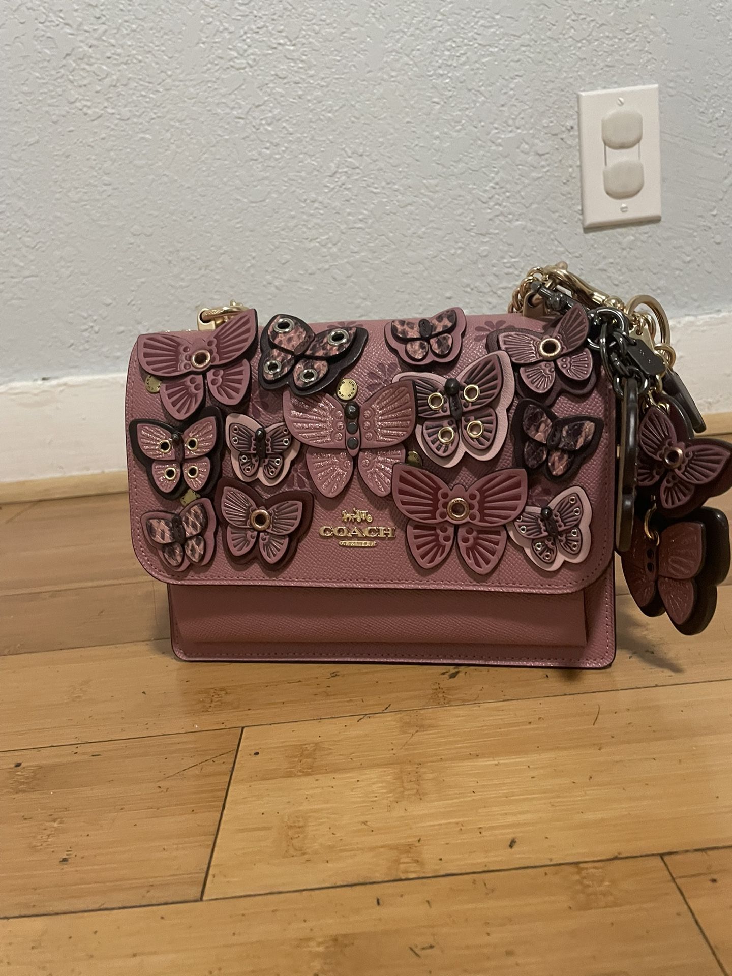 Coach Butterfly Bag With Wallet And Butterfly Keychain