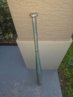 Metal Baseball Bat with Patina