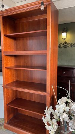 Gorgeous tall solid wood  book case