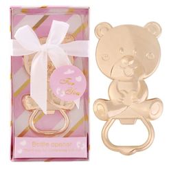 4 Gold Bear  Shaped Baby Shower Bottle Opener (s)