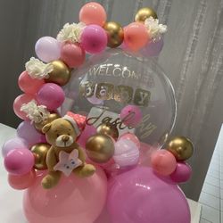 Balloons Bouquet- Decorations- Baby - Happy Birthday 