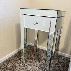 TWO Mirrored Nightstands