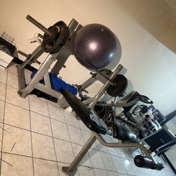 Weights bench with weights and ect