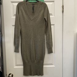 Olive Green/ Grey Knit Dress By Renee C