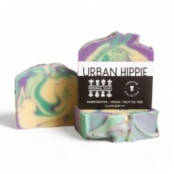 Urban Hippie Lavender Vegan Bar Soap Essential Oils 5oz Soap- 100% Palm Oil Free