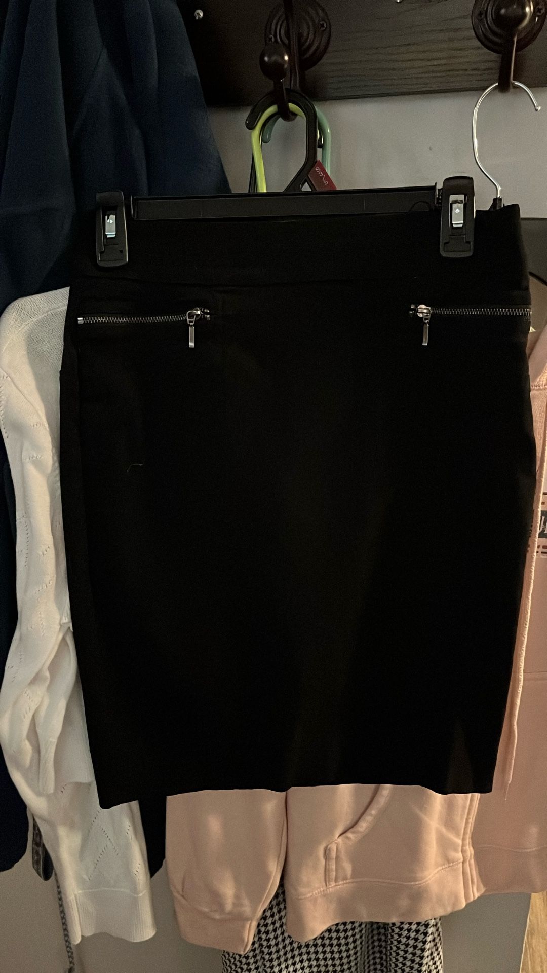 Junior Girls Black Spandex Pencil Skirt 