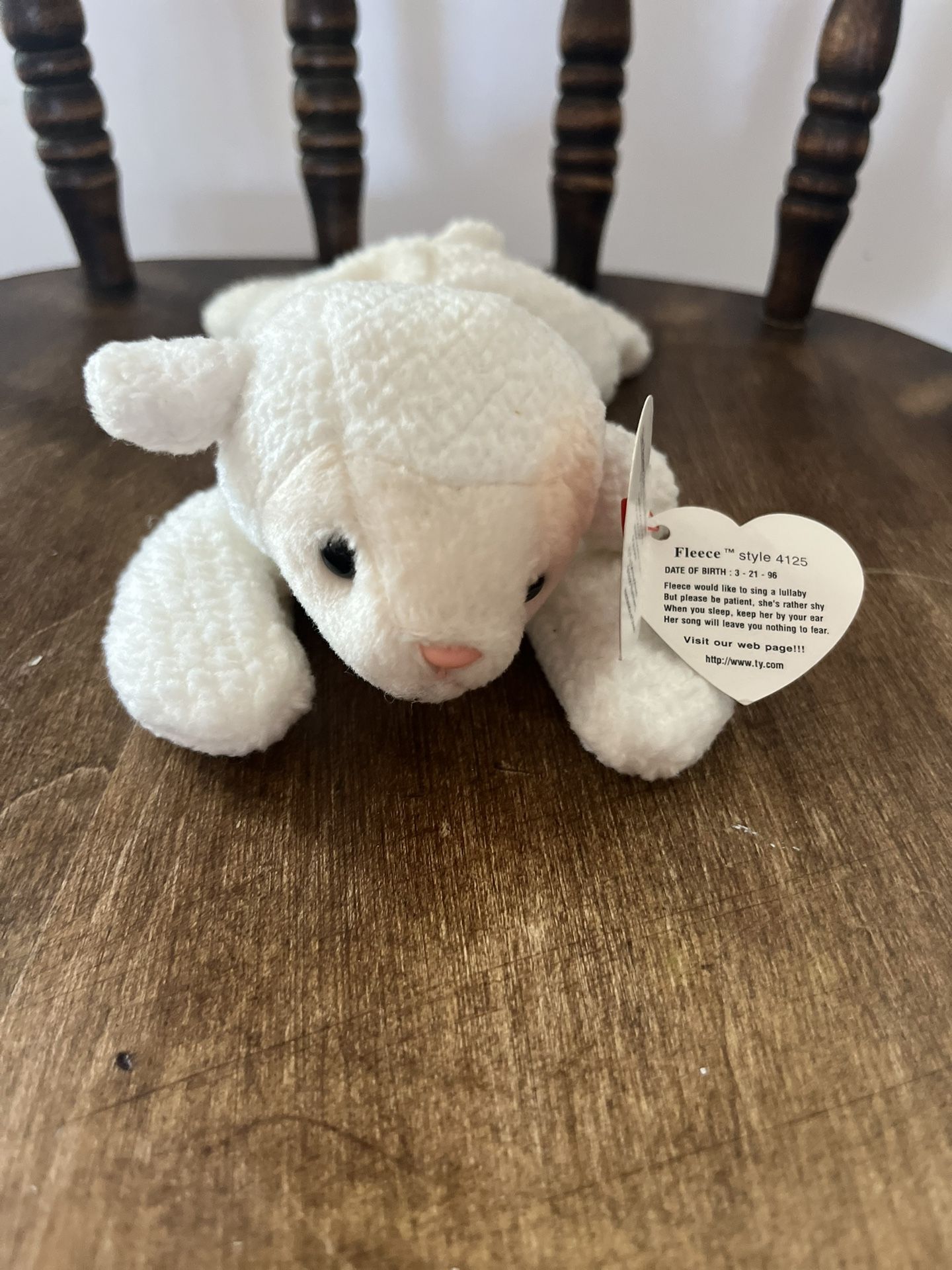 Rare 1st Edition Fleece TY Beanie Baby W Tag Errors