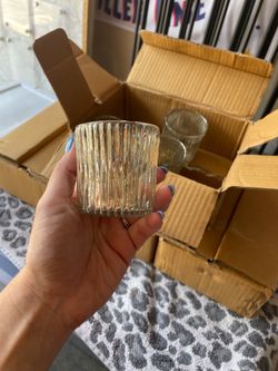 Serene Spaces silver votive vases