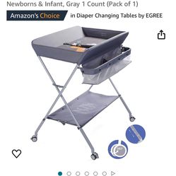 Portable/Folding Changing Table With Storage For Diapers Etc. 