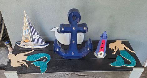 Nautica Ocean theme decor lot 6 piece