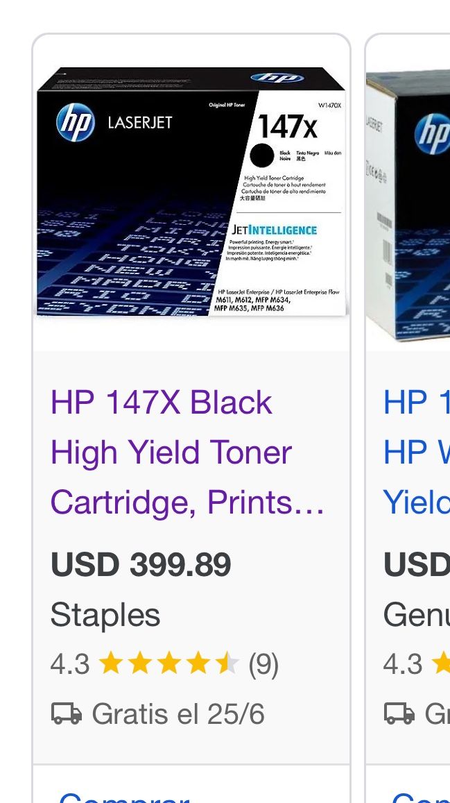 HP Tóner BLACK 147X (Brand New!)
