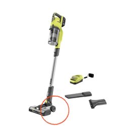 RYOBI ONE+ 18V Cordless Stick Vacuum Cleaner Kit with 4.0 Ah Battery and Charger