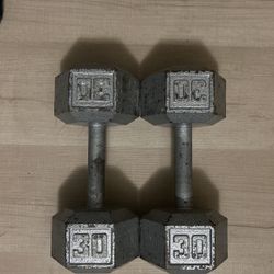 30lb Hex Dumbbell Set
