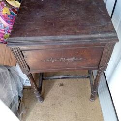 Antique Sewing Machine Wood Furniture 