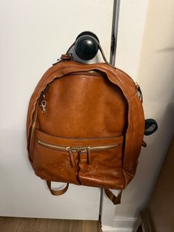 Vegan leather tan Fossil backpack