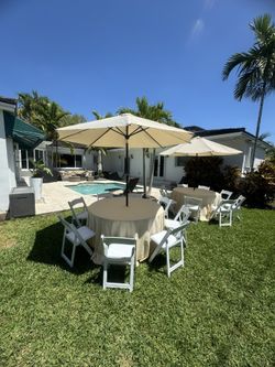 Chairs - Tables - Umbrella - Decorations R.en.t 