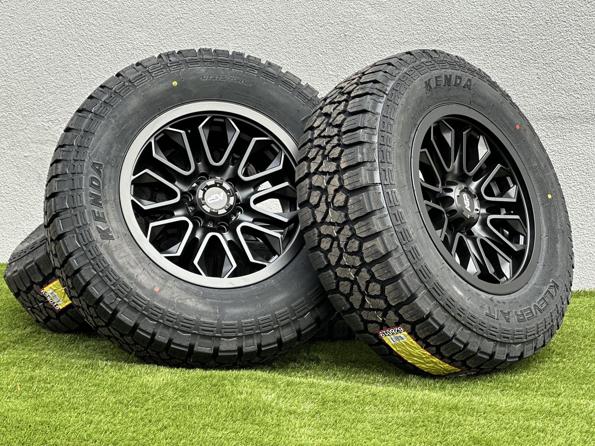 NEW 18” Ford F-150 Wheels AGP Black AT 275/70R18 Tires Expedition 6x135 rims F150 Platinum