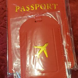 Pasport wallet with luggage tag
