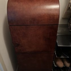 Vintage Genuine Leather Chest Dresser Armoire Storage