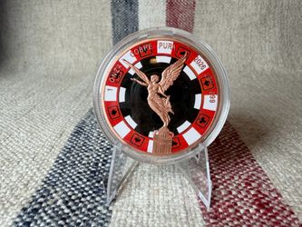 2026 Mexico Libertad Angel 1 oz .999 Copper Poker Chip Round – Colorized
