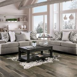 Brand New Light Gray Sofa And Love Seat Pillows Included 