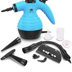 Handheld Steam Cleaner, Multipurpose Portable Upholstery Steamer with Safety Lock and 9 Accessory Kit for Carpet, Couch, Clothes, Mattress, Car Seats,