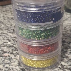 Metallic Seed Beads With Organizer 