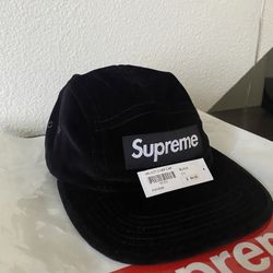 Supreme Velvet Camp Cap Black (FW18)