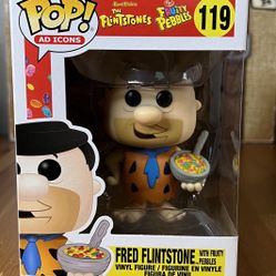 Fred Flintstone with fruity pebbles Funko pop