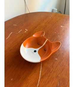 Urban Outfitters Ceramic Corgi Face Trinket Dish