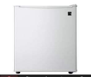 Compact dorm refrigerator. White.
