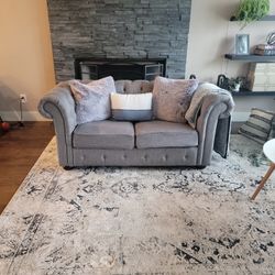 Grey Love Seat 