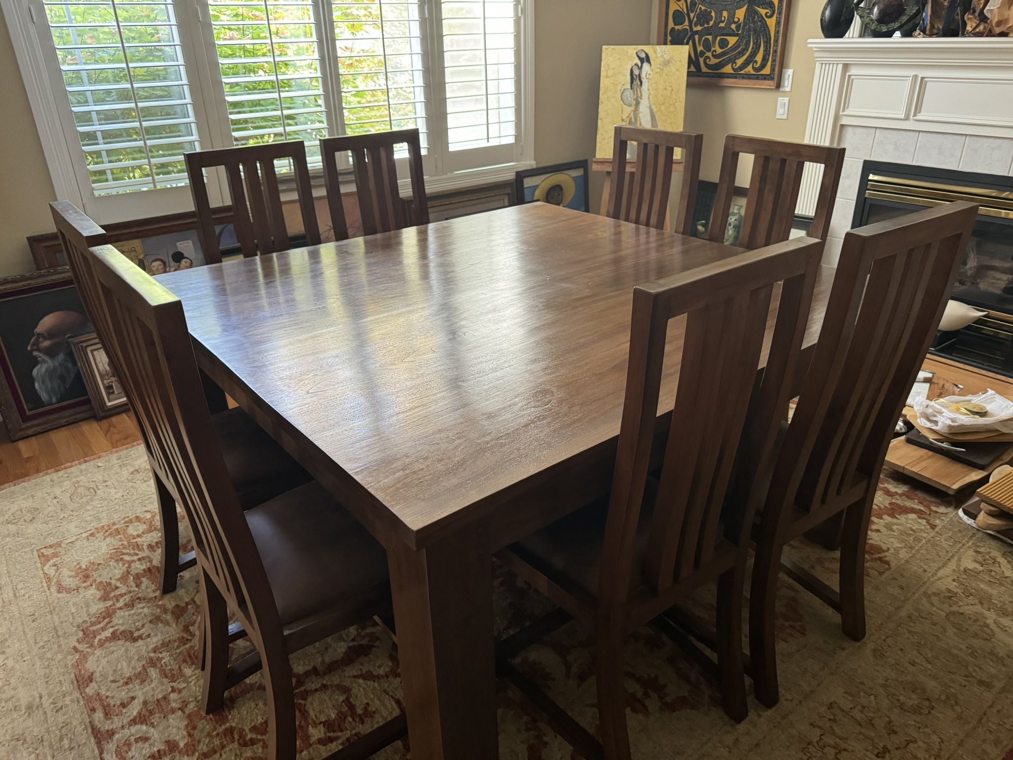 Dining room set for 8 with buffet