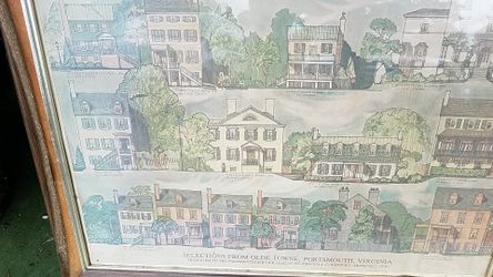Large picture of Old Town Portsmouth Virginia. Done on 1976. Old