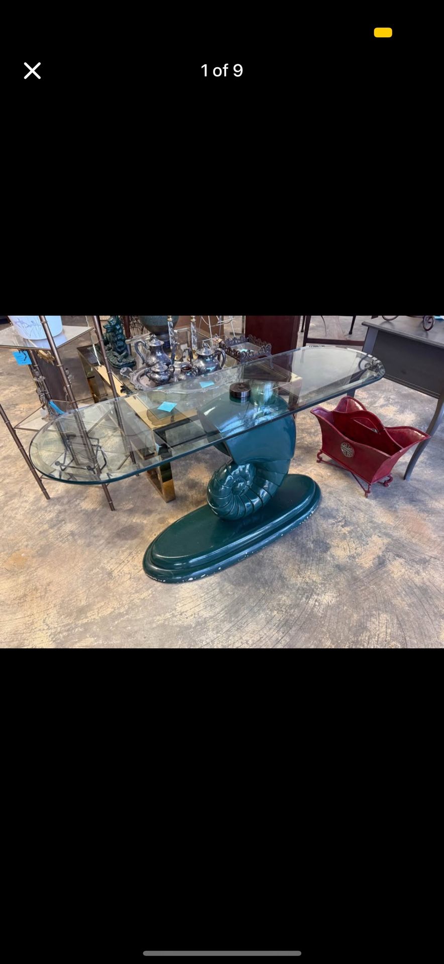Vintage Shell Entry Table Console Table