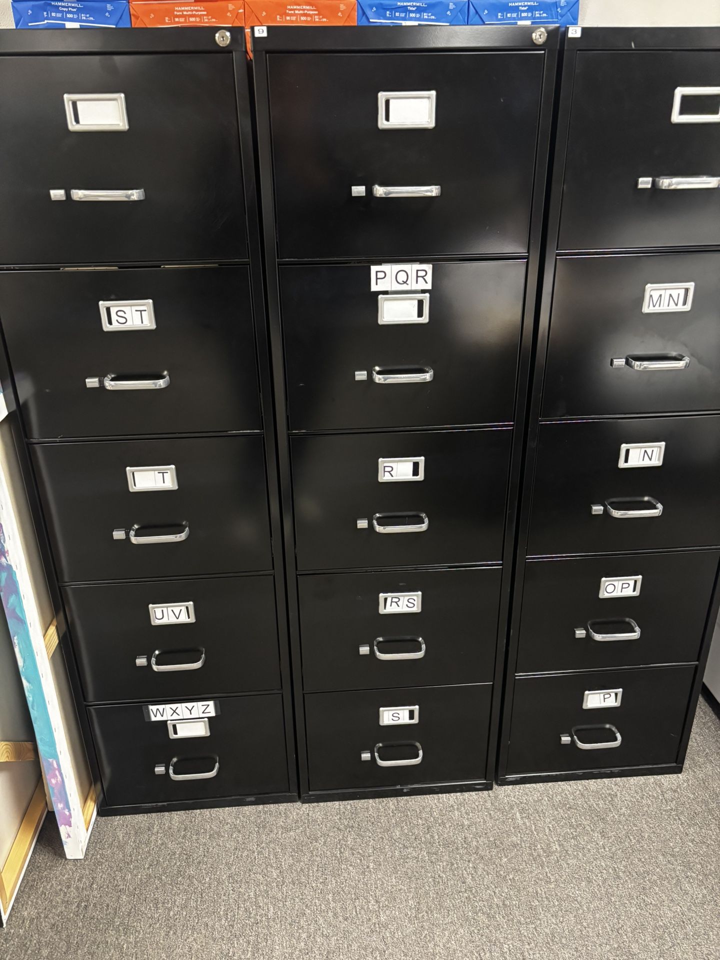 3 Filing Cabinets. Free Must Pickup 