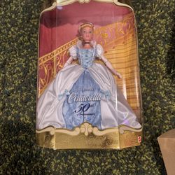 Disney Cinderella 50th Anniversary Doll Collector's Barbie 1999 Mattel NIB Gift