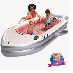 New In Box Large Inflatable Shark Pool 